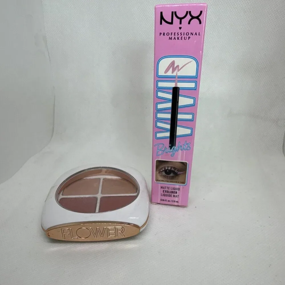 Flower Pot Eye/NYX Vivid Brights Matte Liquid Eyeliner Pink 0.06 fl oz/2.0 mL